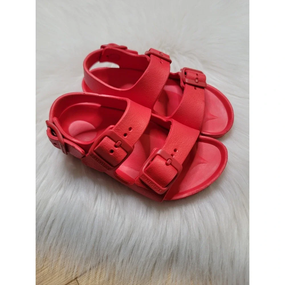 Birkenstock Eva Milano Essential Sandals Toddler Size 26 US Size 8c Red Kids